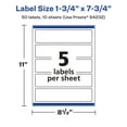 thumbnail image 6 of Avery Matte Clear Rectangle Labels, 1-3/4" x 7-3/4", 50 Total, 6 of 10
