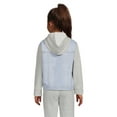 thumbnail image 3 of Wonder Nation Girls Knit Sleeve Denim Jacket, Sizes 4-18 & Plus, 3 of 5