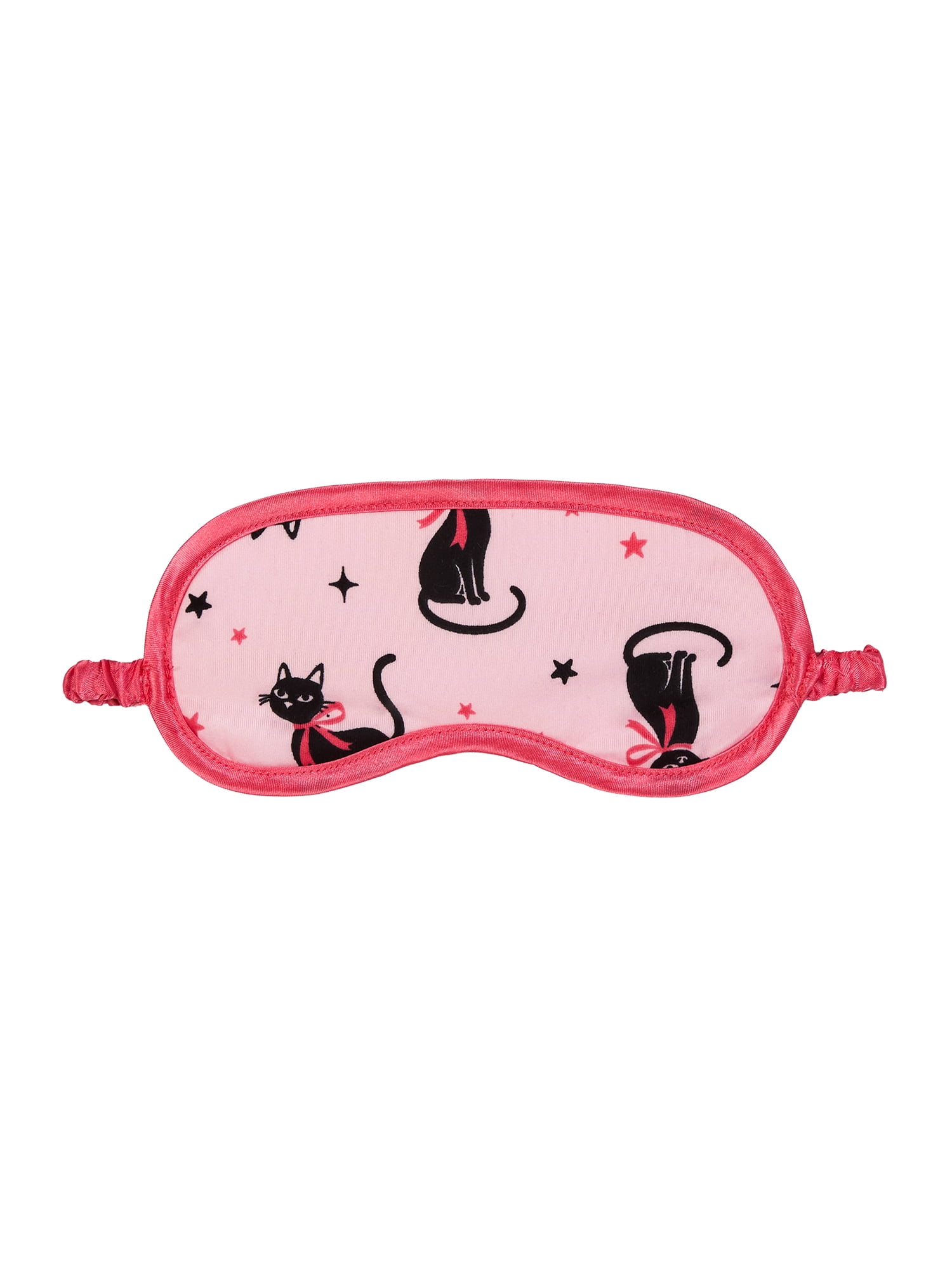 Wonder Nation Girls Short Sleeve Button Front Pajama Top and Shorts Set with Eyemask, 3-Piece, Sizes 4-18