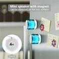 thumbnail image 3 of LFS Mini Bluetooth Speaker with Lights, Portable Wireless Speaker, Magnetic Small Speaker, 7 Color LED Light, TWS Pairing, Night Light Waterproof Speaker for Shower, Home, Christmas -White, 3 of 7