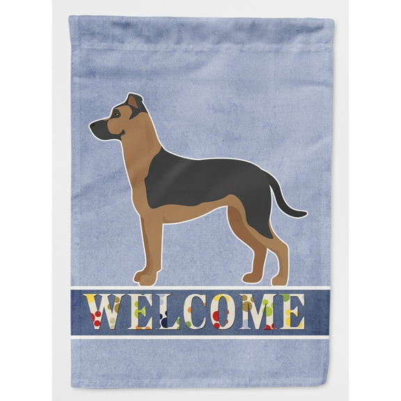 Shepherd Pit Mix #1 Welcome Flag Canvas House Size