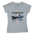 thumbnail image 5 of This Is Mustang Country King of the Road Women's V-Neck T-shirt Legendary Performance Classic American Muscle Licensed Tee, 5 of 7