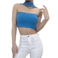 thumbnail image 2 of Lucakuins Chaleco de punto para mujer, sin mangas, cuello halter, sólido, ajustado, top corto de verano para fiesta de club Lucakuins  moda, 2 of 9