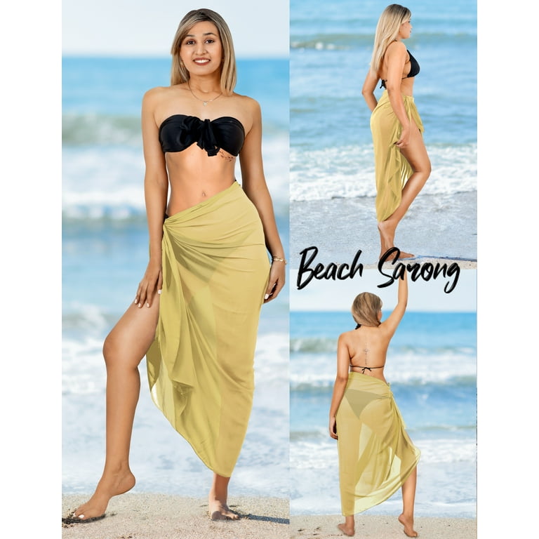 Beach Wrap Sarong Swimsuit Cover Ups For Women Breathable Fast Drying Sarong  Skirt
