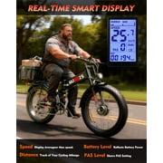26 Fat Tire Folding Electric Bike for Adults, 3000W Peak Ebike, 48V 23Ah Battery, Dual Motor E-Bike, Up to 35MPH & 60 Miles Range, UL2849