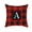 A, variant on Christmas Pillow Cover, 18"x18" Initial Last Name Red Buffalo Plaid Christmas Lumbar Throw Pillows Decorative Pillowcases for Indoor Outdoor Xmas Home Decor for Sofa Bed Car Chair