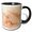 Black/White, variant on 3drose, Image of Beautiful Pale Peach with Gold Veins Marble Pattern, 15oz Mug