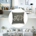 thumbnail image 5 of Abstract Origami Rhinoceros Geometric Shape Car Trim Neck Decoration Pillow Headrest Cushion Pad, 5 of 7
