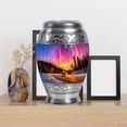 thumbnail image 4 of MUKTIVE Northern Lights Memorial Urns for Human Ashes Dad & Mom, 3 Inch keepsake Cremation Urn for Adult Father & Mother, 10 Inch Large Funaral Urn for Human Ashes (1 Large, 4 Keepsake), 4 of 7