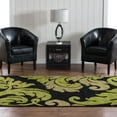 thumbnail image 2 of Corfu Power Loomed 1'10" 2'10" Rug, Black/Lime, 2 of 3