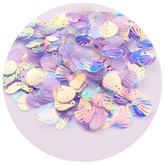 Seashell Sequins Multicolor Decorative Portable Oval Hologram Mermaid Paillette Sequins Daily Use