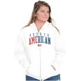 thumbnail image 4 of Puerto Rico Nuyorican USA State Flag Unisex Fleece Graphic Zip Up Hoodie Brisco Brands 2X, 4 of 5