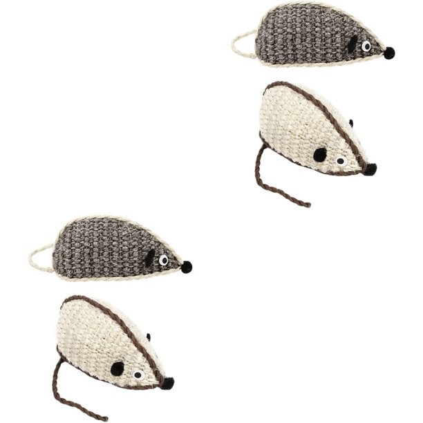 4 piezas - Regalos de juego para mascotas Gatos Cachorros de gatos Juguete resistente a las mordeduras Juguetes para morder Beige oscuro para juguetes de gatitos de simulación Sincero Electrónica