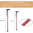 thumbnail image 2 of 1 Pce Canne Pliable, Canne Pliable Réglable, Canne Pliable pour Hommes et Femmes, Légère, Ajustable, Portable - Aide à l'Équilibre - Poignée en T Lisse et Confortable (Rouge), 2 of 5