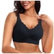 thumbnail image 1 of Sujetador sin aros y sin costuras con relleno y escote festoneado para mujer: bralette suave y cómodo sin aros, cobertura total, informal y sexy, 1 of 5