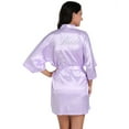 thumbnail image 5 of Tqcoqu Women Hot Fix Casual Solid Color Simulated Silk Home Clothing Robes, 5 of 5
