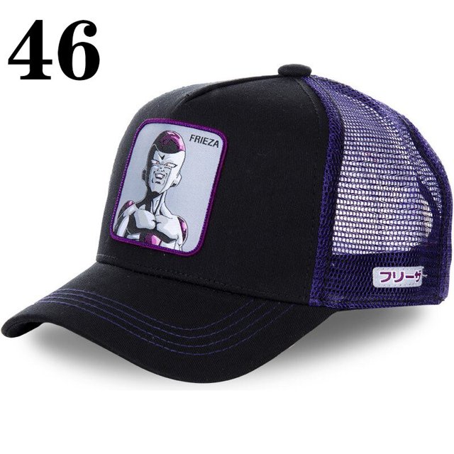 Gorra de béisbol de dibujos animados de Dragon Ball para hombre y mujer, gorro de béisbol de algodón a presión de Anime, gorra de camionero de malla de Hip Hop, nueva moda Fivean unisex