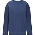 thumbnail image 4 of Kids' Sweatshirt Oversized Dropped Shoulder Crewneck Long Sleeve Casual Pullover Basic Comfortable Solid Color Fall Top, 4 of 6
