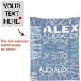 thumbnail image 2 of Custom Blanket with Text Personalized Blanket Customized Flannel Throw Blankets for Adult Kid Birthday Christmas Mothers Fathers Valentines Day Gift (Blue, 60x80 Inch), 2 of 7
