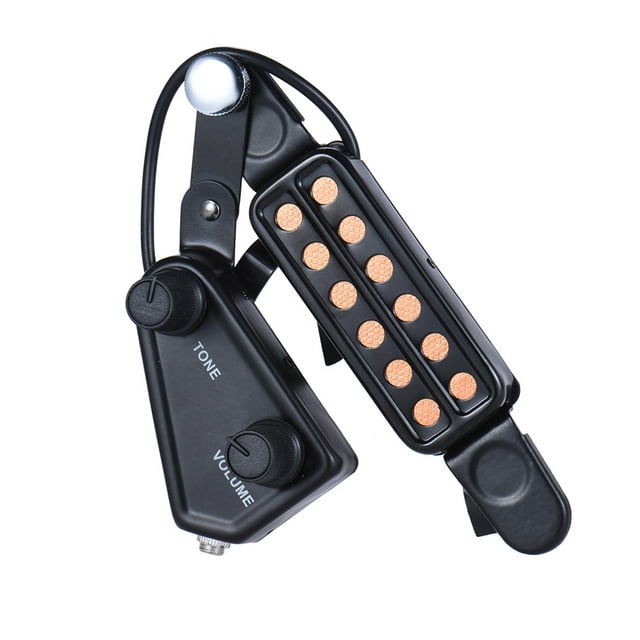 Recoger Irfora 12 Hoyos Guitarra Acustica del Agujero de Sonidos El Transductor Magnético de Recogida con el Regulador de Volumen del Tono Cable de Audio Irfora Recoger