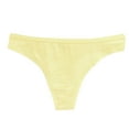 thumbnail image 2 of Blmnix Thong Elastic Panties for Women Yellow No Show Nylon Seamless Underwear for Madam Cute 1PC, XL-XXXL, 2 of 3