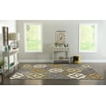 thumbnail image 2 of Linon Trio Emblem Hand Tufted Polyester 5'x7' Area Rug in Gray, 2 of 5