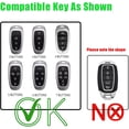 thumbnail image 2 of Key Fob Cover Compatible with Fit for Hyundai Tucson Santa Fe Palisade Sonata Ioniq 5 6 N Santa Cruz Nexo 2019-2025 Keychain Case Holder Protector,7-btn-black, 2 of 8