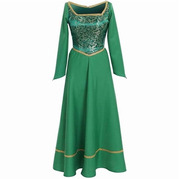 Women's Green Fairy Tale Princess Style Ball Gown Long Elegant Dress