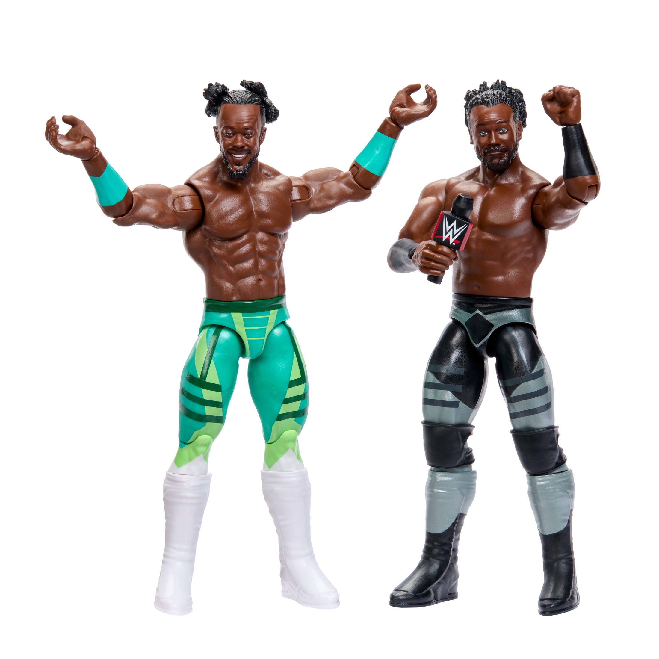 WWE Main Event Showdown Kofi Kingston & Xavier Woods Action Figures Set, Series #25, 6-inch