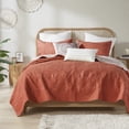 thumbnail image 2 of INK+IVY King/Cal King Kandula 3-Piece Reversible Cotton Quilt Set, Coral, 2 of 12