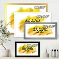 thumbnail image 4 of Designart 'Only Dead Fish Go With The Flow On Yellow Strokes' Modern Framed Art Print, 4 of 4