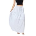 thumbnail image 4 of Elippeo Women Loose A-Line Skirt Solid Color Casual Summer Elastic Drawstring Skirt for Beaches Club Streetwear, 4 of 9