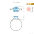 thumbnail image 4 of ANGARA Natural Claw-Set Cushion 1.95 ct Aquamarine Solitaire Engagement Ring in 14K White Gold for Women (Size-8mm) | March Birthstone, Anniversary, Jewelry Gift for Women | Natural Aquamarine Ring, 4 of 9
