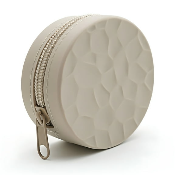 DESIGNICE Round Silicone Coin Bag Soft Small Zipper Money Wallet Mini Coin Purse Pouch Ear Ring Earphone Lipstick Storage Bags
