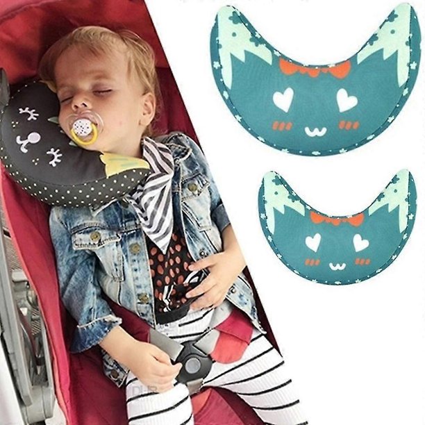 Cinturón de seguridad para coche para bebé, protector de hombros, almohada para asiento de bebé, cojín para el cuello para niño, protección para la cabeza del niño, almohada para dormir en el coche