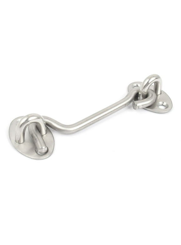 Uxcell 4" Stainless Steel Hook and Eye Clasp Window Door Lever Latch