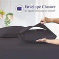 thumbnail image 3 of Universal Boat Sheet Set, 600-TC Egyptian Cotton Universal-XL-V-Berth Boat Bed Sheet Set Elephant Grey Solid Fits mattresses up to 6” Depth Sheet Set, 3 of 5