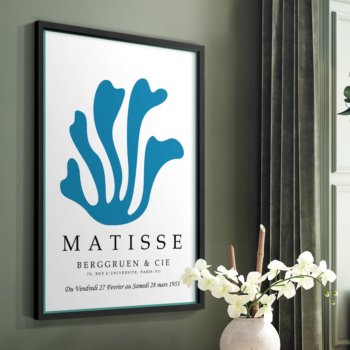 Matisse CCCXLIX in Black Solid Wood 11 x 14 Framed Print