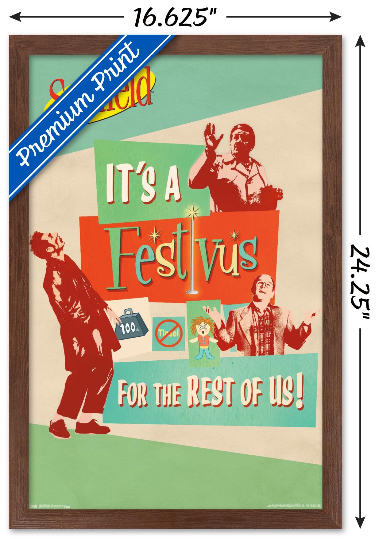 Seinfeld - Festivus Wall Poster, 14.725" x 22.375", Framed