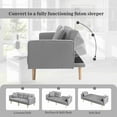 thumbnail image 4 of BSHTI Home Twin Reclining Futon with 2 Pillows, Light Gray, 4 of 25
