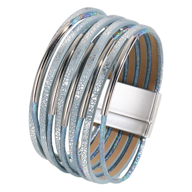Pulsera para mujer Premium Fashion Fácil de usar Regalo con cierre magnético Versátil Azul claro
