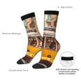 thumbnail image 4 of Fuzoiu Modern Urban Monkey Print Athletic Crew Socks for Men & Women,Casual Crew Socks,Above Ankle Crew Socks for Business, Casual, 4 of 6