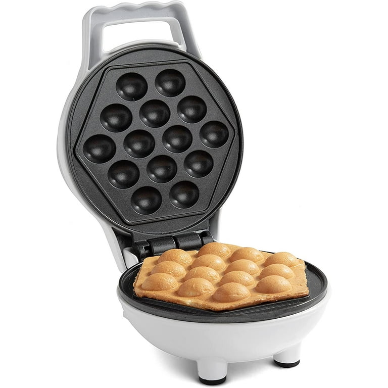 Bubble Mini Waffle Maker - Make Breakfast Special w/ Tiny Hong Kong Egg Style Design, 4 inch Individual Waffler Iron, Electric Non Stick Breakfast