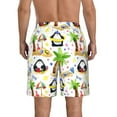 thumbnail image 3 of Yiaed Penguins On The Beach Print Men's Swim Trunks with Lining Quick Dry Sports Shorts Beach Shorts Boardshorts-XX-Large, 3 of 5