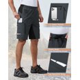 thumbnail image 5 of Hiauspor Mens Cycling Mountain Bike Shorts Padded with 6 Pockets Quick Dry Dark Grey XXXL, 5 of 6