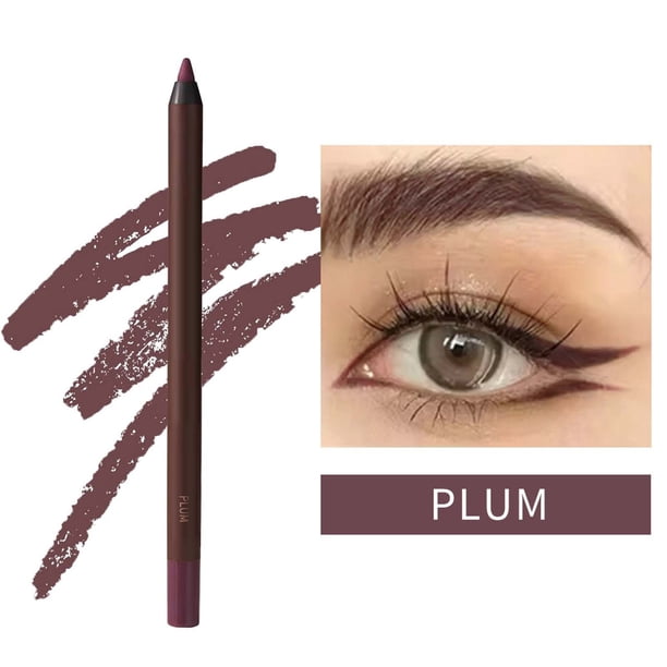 Eyeliner Pencil Waterproof 24 Waterproof Eyeliner Eye Pencil No Smudging FadingSmooth And Easy To Color With Random Color Pencil Sharpener
