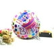 thumbnail image 3 of KAKOWELY 12 globos de aluminio de 18 pulgadas con diseño de puntos redondos y helio Mylar para decoración de fiestas de cumpleaños., 3 of 4