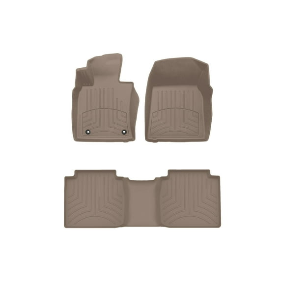 WeatherTech FloorLiner HP Custom Fit Floor Mats compatible with 2020-2024 Toyota Camry - 1st & 2nd Row, Tan