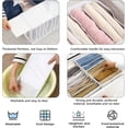 thumbnail image 4 of Organizador de pantalones, 3 piezas (blanco, 7+9+9 compartimentos), cajón plegable para calcetines, corbatas y vaqueros., 4 of 5