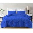 thumbnail image 2 of DNG Creations 3 Piece Diamond Ruffle Comforter 100% Egyptian Cotton, 800TC - Solid Royal Blue Colour - Super Soft 550 GSM All Season ( Oversized King - Size ), 2 of 6